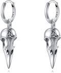 wholesale 925 Sterling Silver Raven Skull Celtic Knot Drop Dangle Earrings Norse Viking s for Women Men-0-0