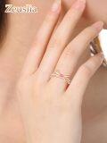 wholesale Rose Gold 925 Sterling Silver Pink Enamel Bow Knot Adjustable Ring for Women-0-4