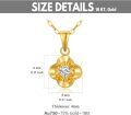 wholesale 18K Gold Flower Shape Diamond Pendant Necklace - 18th Anniversary Gift for Women-0-1