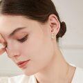 wholesale  10K Yellow Gold Moissanite Hoop Earrings, 14mm 2CT D Color Flawless, Hypoallergenic-0-1