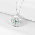 wholesale 925 Sterling Silver Compass Birthstone Necklace - 24mm, 18-20 Chain, Hypoallergenic, Gift for Women-0-1