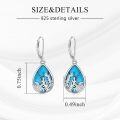 wholesale 925 Sterling Silver Teardrop Turquoise Turtle Coral Drop Earrings Hypoallergenic s for Women Girls-0-5