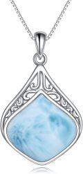 wholesale 925 Sterling Silver Moonstone Lapis Larimar Moss Agate Teardrop Filigree Pendant-0-9
