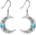 wholesale Sterling Silver Teardrop Hummingbird Cat Lotus Bee Moon Cross Cage Filigree Dangle Earrings-0-6