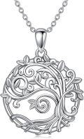 wholesale 925 Sterling Silver Tree of Life Pendant Necklace for Women and Men-0-0