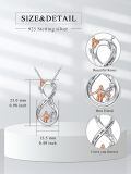 wholesale 925 Sterling Silver Infinity Love Forever Butterfly Rose Flower Pendant Necklaces for Dad and Daughter Gifts-0-4