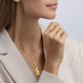 wholesale 925 Sterling Silver Phoenix Black Onyx Pendant Necklace 18k Gold Plated-0-4