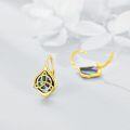wholesale Gold 925 Sterling Silver Abalone Celtic Trinity Knot Earrings Triquetra Leverback Tree of Life s for Women-0-2