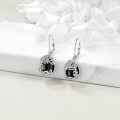 wholesale 925 Sterling Silver Tree Of Life Drop Earrings Wholesale With Green Stone-0-8