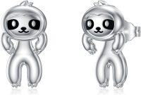 wholesale 925 Sterling Silver Sloth Stud Earrings - Cute Animal Gift for Her-Sloth