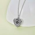 wholesale 925 Sterling Silver Heart Sunflower Urn Necklace for Ashes Women Men Keepsake Jewelry to Honor Loved Ones-0-2