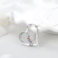 wholesale 925 Sterling Silver Hummingbird Heart Necklace Gift for Mom-0-3