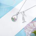 wholesale 925 Sterling Silver Abalone Shell Mountain Faith Pendant Necklace for Women-0-2