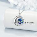 wholesale TOUPOP Sterling Silver Zodiac Fidget Necklace For Women Anxiety Pendant With Abalone Shell Horoscope 12 Constellation Jewelry For Women Zodiac Sign Astrology Gifts -0-2