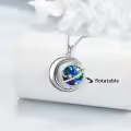 TOUPOP Sterling Silver Abalone Zodiac Fidget Necklace Constellation Jewelry-0-2