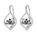 TOUPOP Sterling Silver Dangle Drop Hoop Earrings For Women-0-0