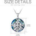 wholesale 925 Sterling Silver Blue Crystal Compass Pendant Necklace for Women Nature Lovers Gifts-0-2