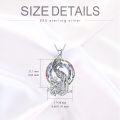 wholesale 925 Sterling Silver Crystal Phoenix Pendant Necklace for Women Girls Mothers' Day Gift-0-3