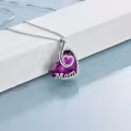 TOUPOP Sterling Silver Crystal I Love You Mom Heart Jewelry Gift-0-3