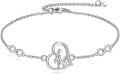 wholesale 925 Sterling Silver Infinity Heart Charm Bracelet with Figure Design Friendship s for Sis-0-0