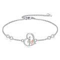 wholesale 925 Sterling Silver Heart Charm Bracelet Wholesale With Couple Design-0-0