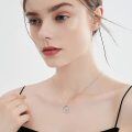 wholesale 925 Sterling Silver Mom Heart Shape Animal Pendant Necklaces for Women Girls Family Love Gift-0-27