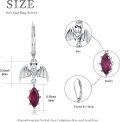 wholesale 925 Sterling Silver Bat Ruby Drop Dangle Hoop Halloween Christmas -0-1