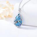 wholesale Butterfly/dragonfly/bee Necklace For Women 925 Sterling Silver Teardrop Moonstone Turquoise Pendant Animal Jewelry Christmas Gifts For Women -0-2