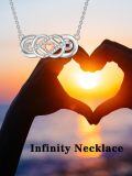 wholesale 14k Two Tone Heart Pendant Necklace With Lab Diamond Accents-0-2