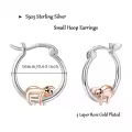 wholesale 925 Sterling Silver Hypoallergenic Sloth Huggie Hoop Earrings Wholesale for Women-0-1