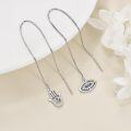 wholesale 925 Sterling Silver Evil Eye & Hamsa Hand Long Chain Drop Dangle Earrings for Women-0-3