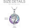 wholesale 925 Sterling Silver Rainbow Crystal Phoenix Pendant Necklace for Women-0-2