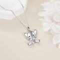 wholesale 925 Sterling Silver Elephant Pink Heart Charm Pendant Necklace Animal Gifts for Women-0-3