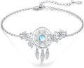 wholesale 925 Sterling Silver Dreamcatcher Bracelet with Moonstone and Rose Charms for Women Girls Christmas Birthday Gift-0-0