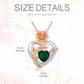 wholesale  Sterling Silver Rose Quartz Heart Pendant Necklace for Women -0-47