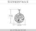 wholesale 925 Sterling Silver Green Moss Agate Tree of Life Family Pendant Necklace for Mothers and Grandmothers-0-3