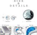 wholesale 925 Sterling Silver Blue Opal Shark Stud Earrings Sea Life s for Women-0-5