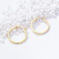 wholesale 14K Gold Round Hoop Earrings for Women - Shiny Polished Lightweight 12-50mm-0-1