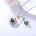 wholesale Silver Heart Paw Print Urn Necklace with Funnel and Fill Tool - 925 Sterling Silver Keepsake Memorial Jewelry for Pet Ashes-0-1