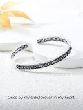 wholesale Sterling Silver Celtic Strength Mantra Cuff Bracelet Poiuy Inspirational Jewelry Gift-0-29