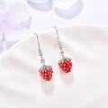 wholesale 925 Sterling Silver Strawberry Drop Earring for Women Gift-0-1