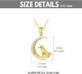 wholesale 14K Gold Crescent Moon with Dog Pendant Necklace for Women - 16-18 Chain-0-3