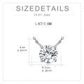 TOUPOP 14K Gold Moissanite Necklace, 0.5-2ct Round Cut Solitaire-0-4