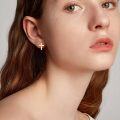 wholesale 14K Gold Moissanite Cross Stud Earrings - Religious Jewelry-0-2