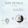 wholesale 925 Sterling Silver Lotus Flower Moonstone Stud Earrings for Women Girls -0-3