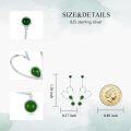 wholesale 925 Sterling Silver Heart-Shaped Green Jade Drop Dangle Stud Earrings for Women Gifts for Mom and Wife-0-5