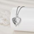 wholesale 925 Sterling Silver Heart Angel Wing Cremation Keepsake Pendant Necklace with Funnel and Fill Tool Gift Boxed for Women/Men/Grandma Memorial Jewelry-0-3