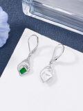 wholesale 925 Sterling Silver Green Jade Irish Beer Celtic Knot Drop Earrings for Women St Patricks Day Gifts-0-2