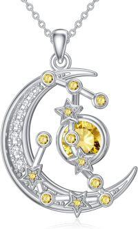 wholesale Sterling Silver Zodiac Constellation Pendant Necklace for Women-11.Scorpio (10.23-11.22)-11.Scorpio (10.23-11.22)