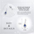 wholesale 925 Sterling Silver Lapis Lazuli Teardrop Filigree Leverback Earrings Jewelry-0-4